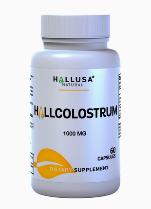 HallColostrum 1000 mg - Colostrum - Colostrum Supplement - Bovine Colostrum - Immune Support Supplement - Colostrum Powder - 60 Cap - Hallusa Natural