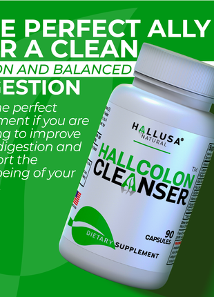 Hallusa Natural - HallColon Cleanser - Gut Cleanse - Detox - Super Colon Cleanse - Digestive Enzymes - 90 Capsules