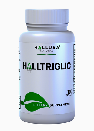 Halltriglic - Omega 3 Fish Oil - DHA 18% EPA 12% - Cholesterol Supplements - Omega 3 Fatty Acids - Blood Pressure Supplements - 100 - Hallusa Natural