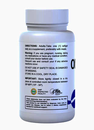 Omega 3 300 mg - Fish Oil 1000 mg - Omega 3 Supplement - Fish Oil EPA 180 mg DHA 120 mg - Omega 3 Fatty Acids - Triglyceride Omega 3 Fish Oil - 60 Soft