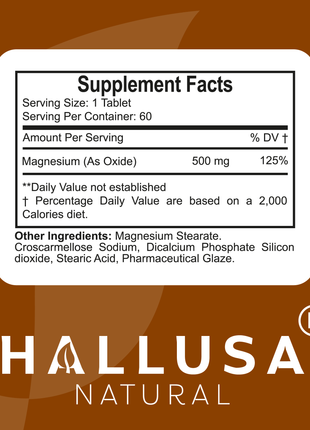 Magnesium - Magnesium Supplement - Brain Supplements for Memory and Focus - Muscles - Calm Magnesium - Focus Supplement - Magnesium Complex - 60 Tab