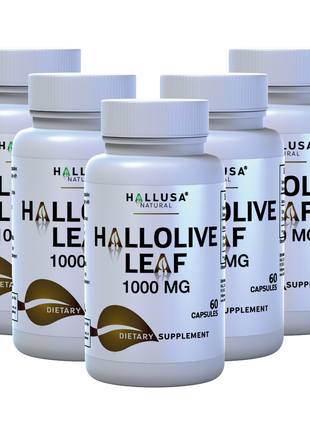 Hallusa Natural - Olive Leaf Extract 1000mg - Immune Support Supplement - Organic Olive Leaf Extract Capsules - 60 - Vegan, Non -GMO