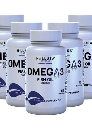 Omega 3 300 mg - Fish Oil 1000 mg - Omega 3 Supplement - Fish Oil EPA 180 mg DHA 120 mg - Omega 3 Fatty Acids - Triglyceride Omega 3 Fish Oil - 60 Soft