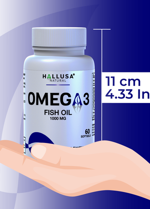 Omega 3 300 mg - Fish Oil 1000 mg - Omega 3 Supplement - Fish Oil EPA 180 mg DHA 120 mg - Omega 3 Fatty Acids - Triglyceride Omega 3 Fish Oil - 60 Soft