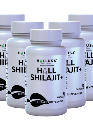 HallShilajit + Extract Fulvic Acid - Supplement 60 Capsules 30 servings /1,000 mg Shilajit per servings - Extract pure Himalayan Organic- Gluten Free- Non-GMO  HALLUSA NATURAL