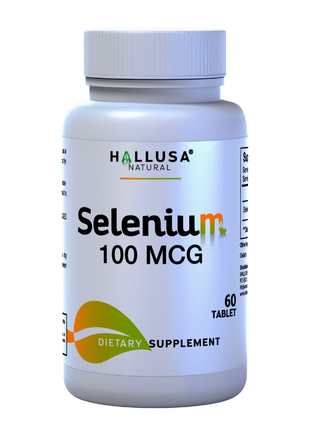 Selenium - Selenium 10 mcg - Antioxidants Supplement - Immune Support - Mineral Supplements - Cognitive Supplement - 60 Tab - Hallusa Natural