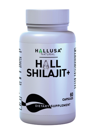 HallShilajit + Extract Fulvic Acid - Supplement 60 Capsules 30 servings /1,000 mg Shilajit per servings - Extract pure Himalayan Organic- Gluten Free- Non-GMO  HALLUSA NATURAL