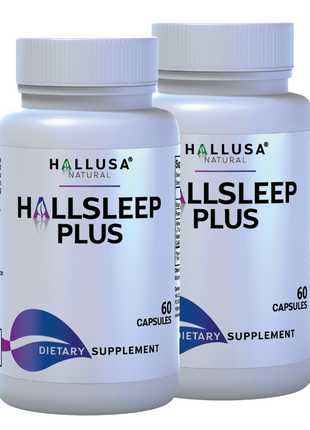 HallSleep Plus - Magnesium Citrate with Ashwagandha Supplements to Support Relaxium Sleep & Focus Supplement - Hallusa Natural - 60 Capsules