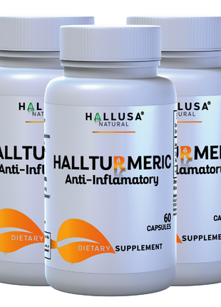 HallTurmeric 500 mg - Turmeric Curcumin Supplement - Curcumin Supplements - Joint Support Supplement - for Women and Women - 60 Capsules