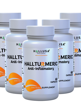 HallTurmeric 500 mg - Turmeric Curcumin Supplement - Curcumin Supplements - Joint Support Supplement - for Women and Women - 60 Capsules