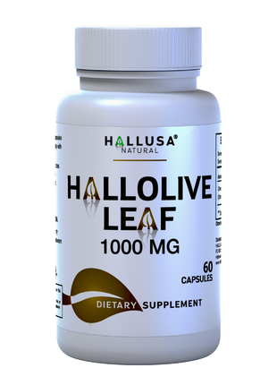 Hallusa Natural - Olive Leaf Extract 1000mg - Immune Support Supplement - Organic Olive Leaf Extract Capsules - 60 - Vegan, Non -GMO