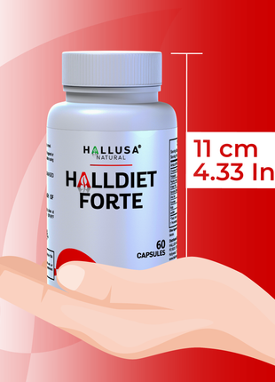 HallDiet Forte - Weight Loss - Fat Burner - Carb Blocker - Chromium Picolinate - Psyllium Husk - Garcinia Cambogia - Non-GMO & Gluten Free - 60 cap