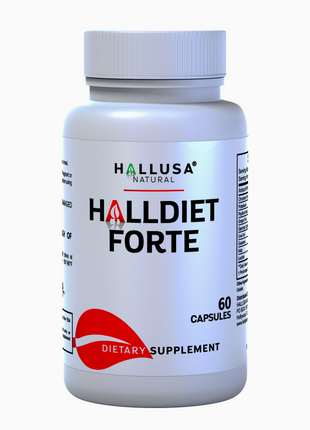 HallDiet Forte - Weight Loss - Fat Burner - Carb Blocker - Chromium Picolinate - Psyllium Husk - Garcinia Cambogia - Non-GMO & Gluten Free - 60 cap